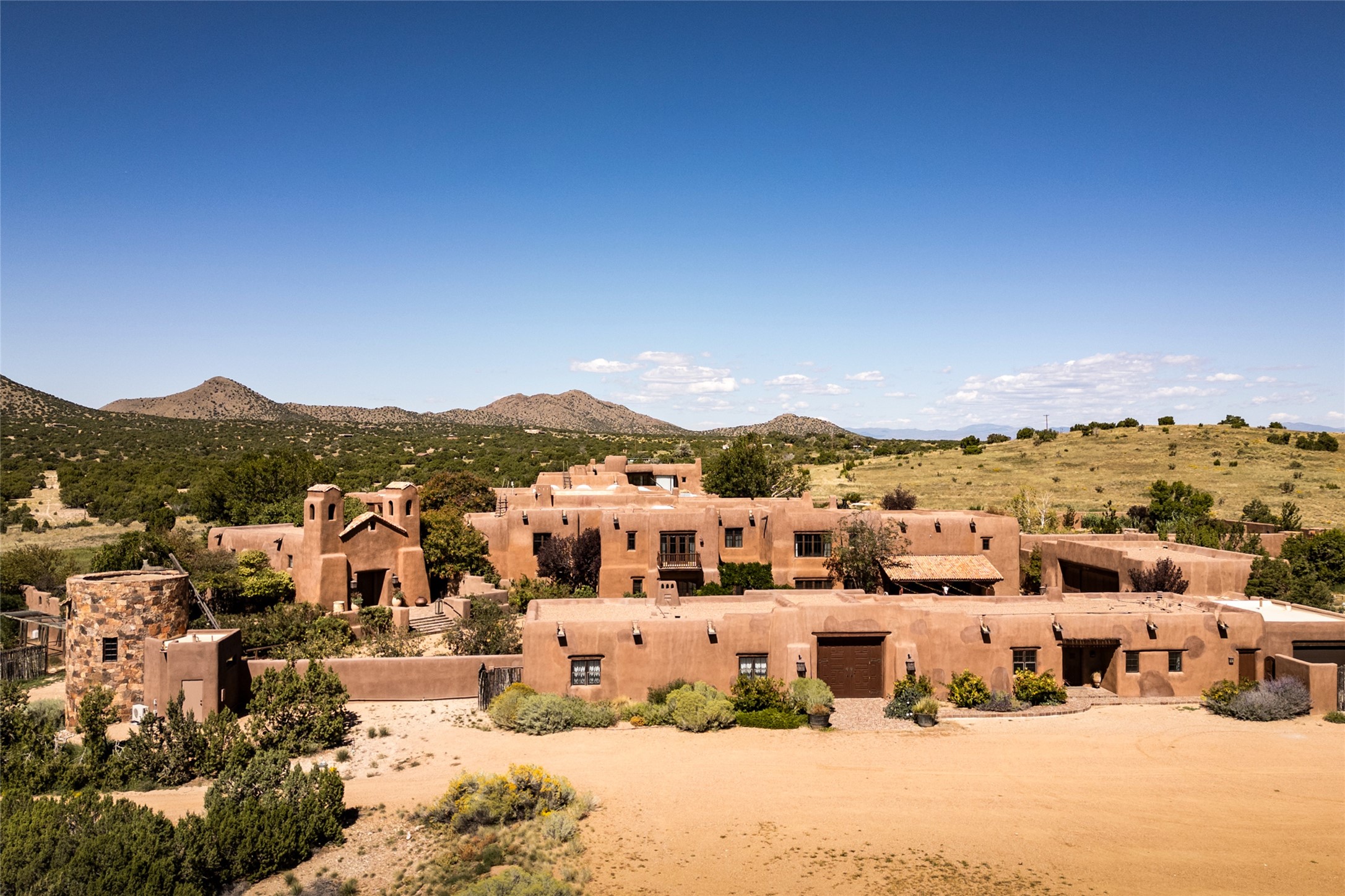37 Rancho Alegre Road Santa Fe, NM 87508 - Photo 22 of 69 Aerial View of the Plaza & Guest Parking