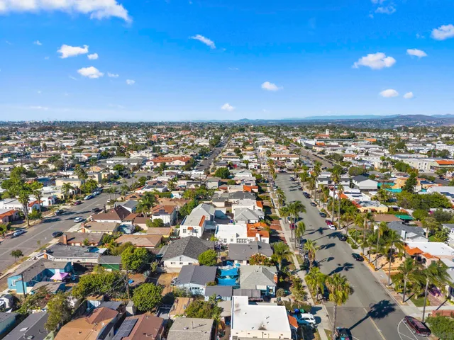 an aerial view of a city
