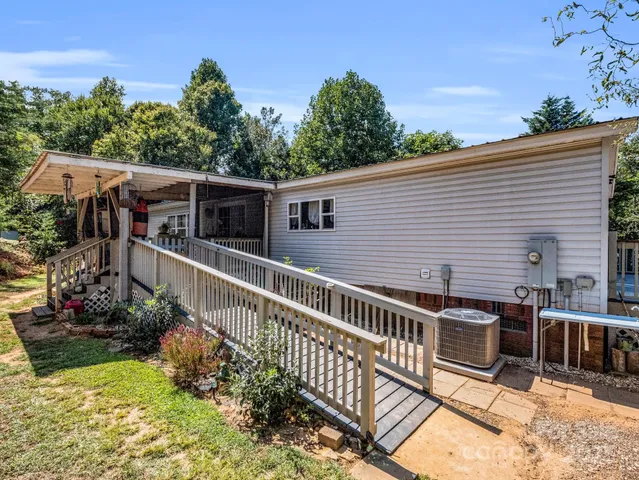 a view of a house with a deck