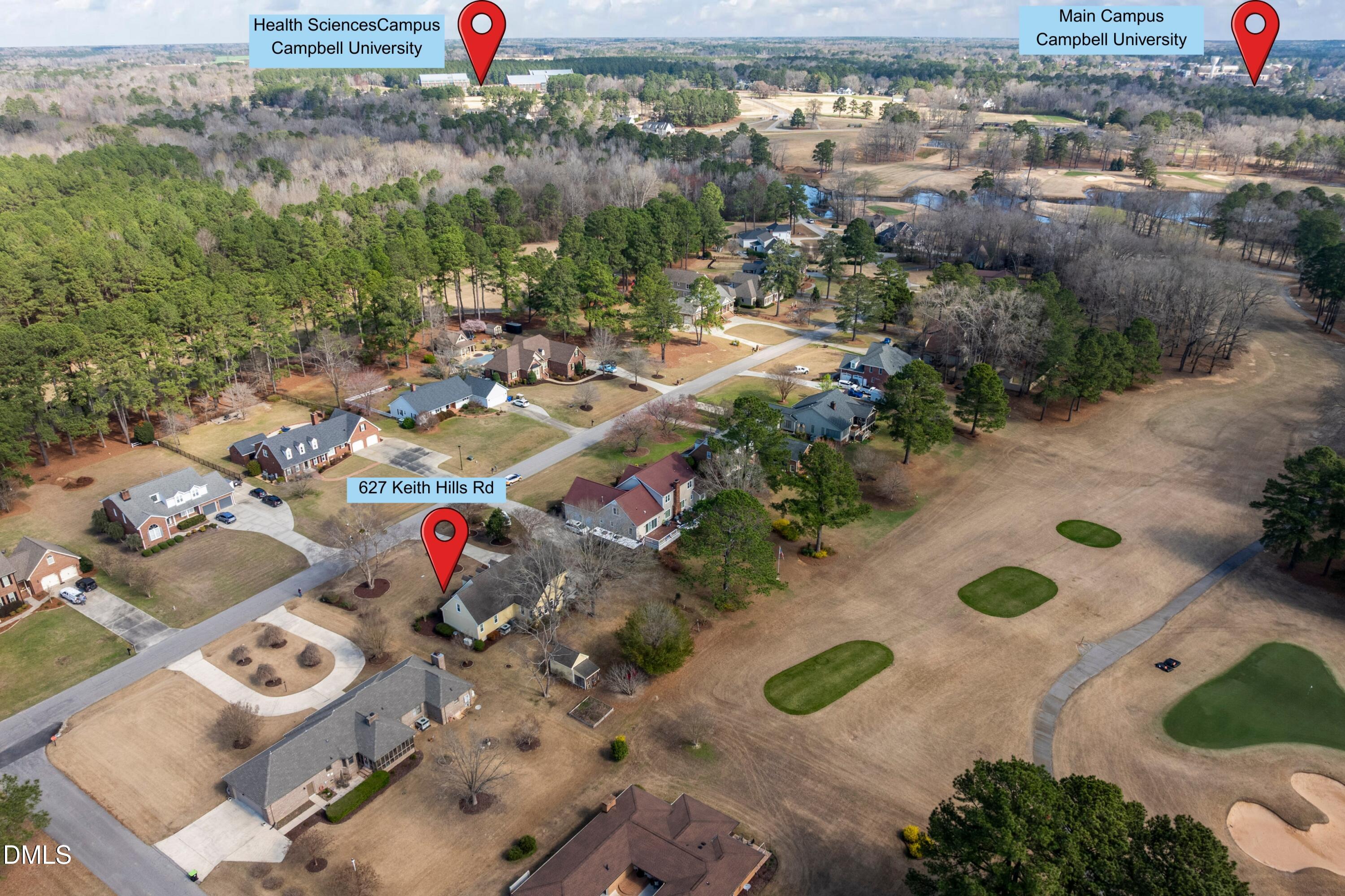 627 Keith Hills Road Lillington, NC 27546 - Photo 51 of 61 Aerial - Campbell Campus