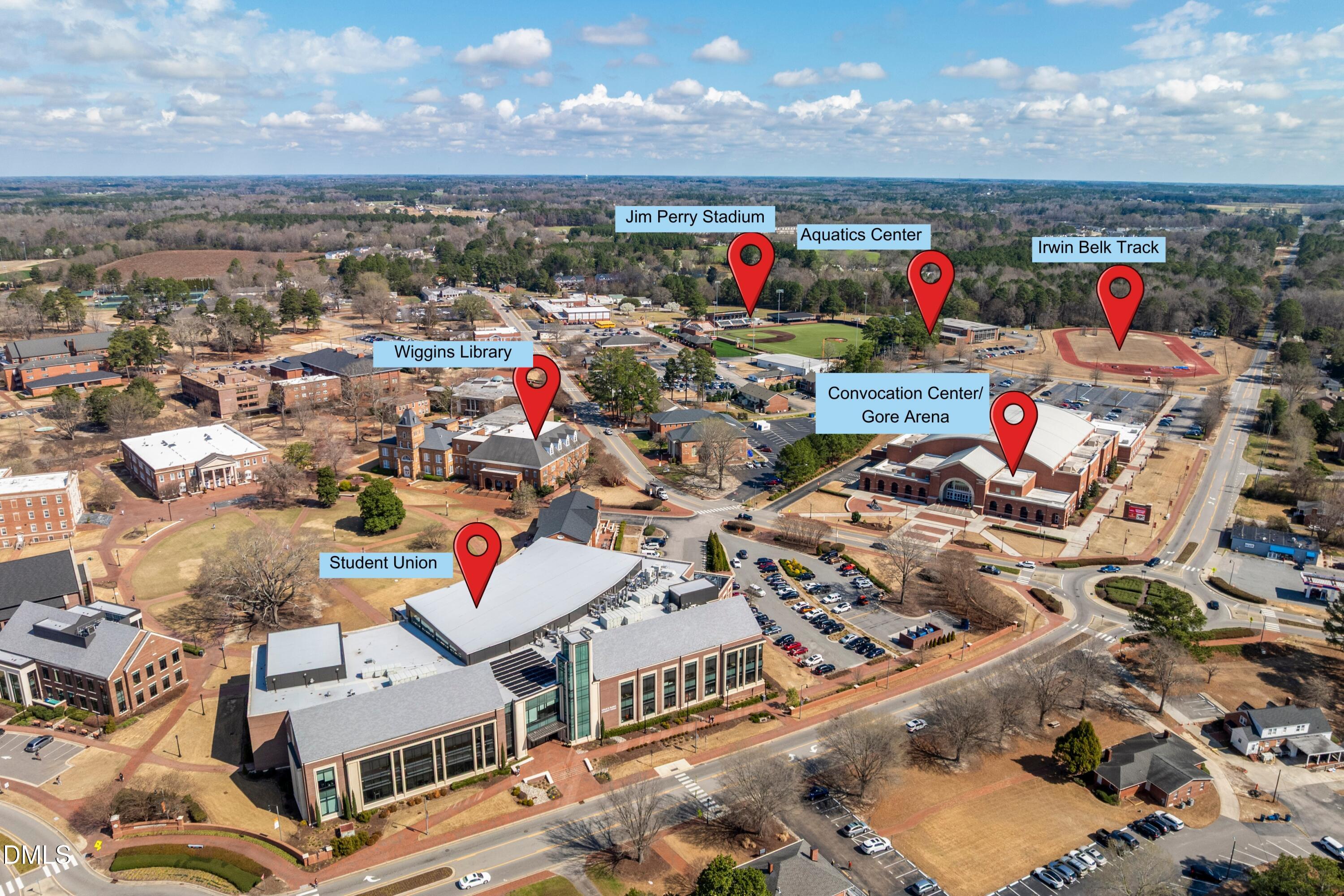 627 Keith Hills Road Lillington, NC 27546 - Photo 53 of 61 Aerial - Main Campus Campbell Unitversit