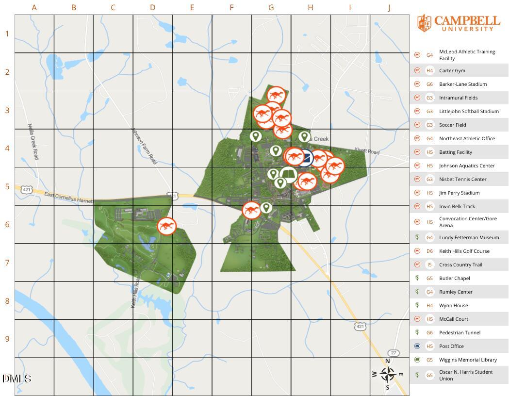 627 Keith Hills Road Lillington, NC 27546 - Photo 55 of 61 Campbell University map