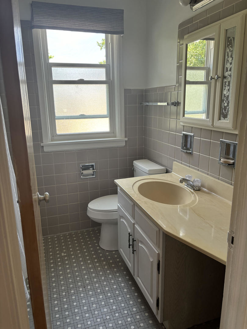 5658 North Richmond Street, Unit 2 Chicago, IL 60659 - Photo 11 of 12 a bathroom with a sink a toilet and a window