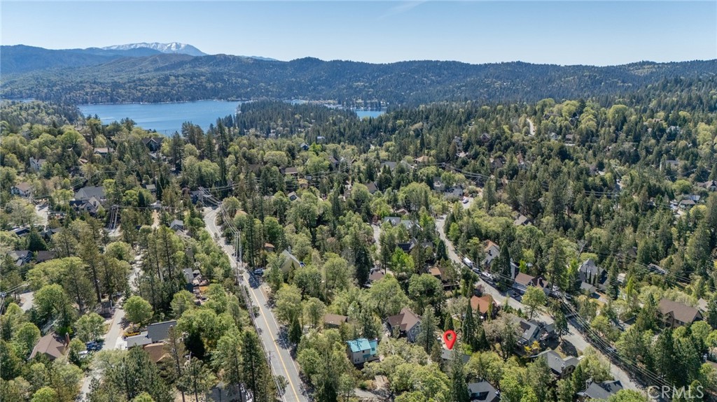 1106 Grass Valley Road Lake Arrowhead, CA 92352 - Photo 12 of 57 a view of a lush green hillside and a houses