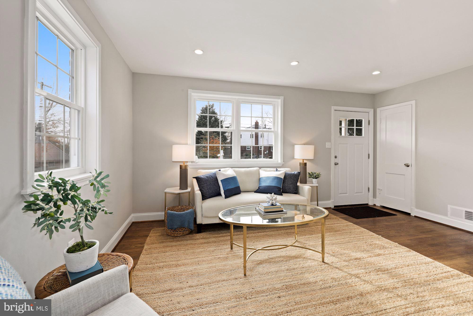 3809 Elby Street Silver Spring, MD 20906 - Photo 3 of 19 Living Room with New Recessed Lights and Windows
