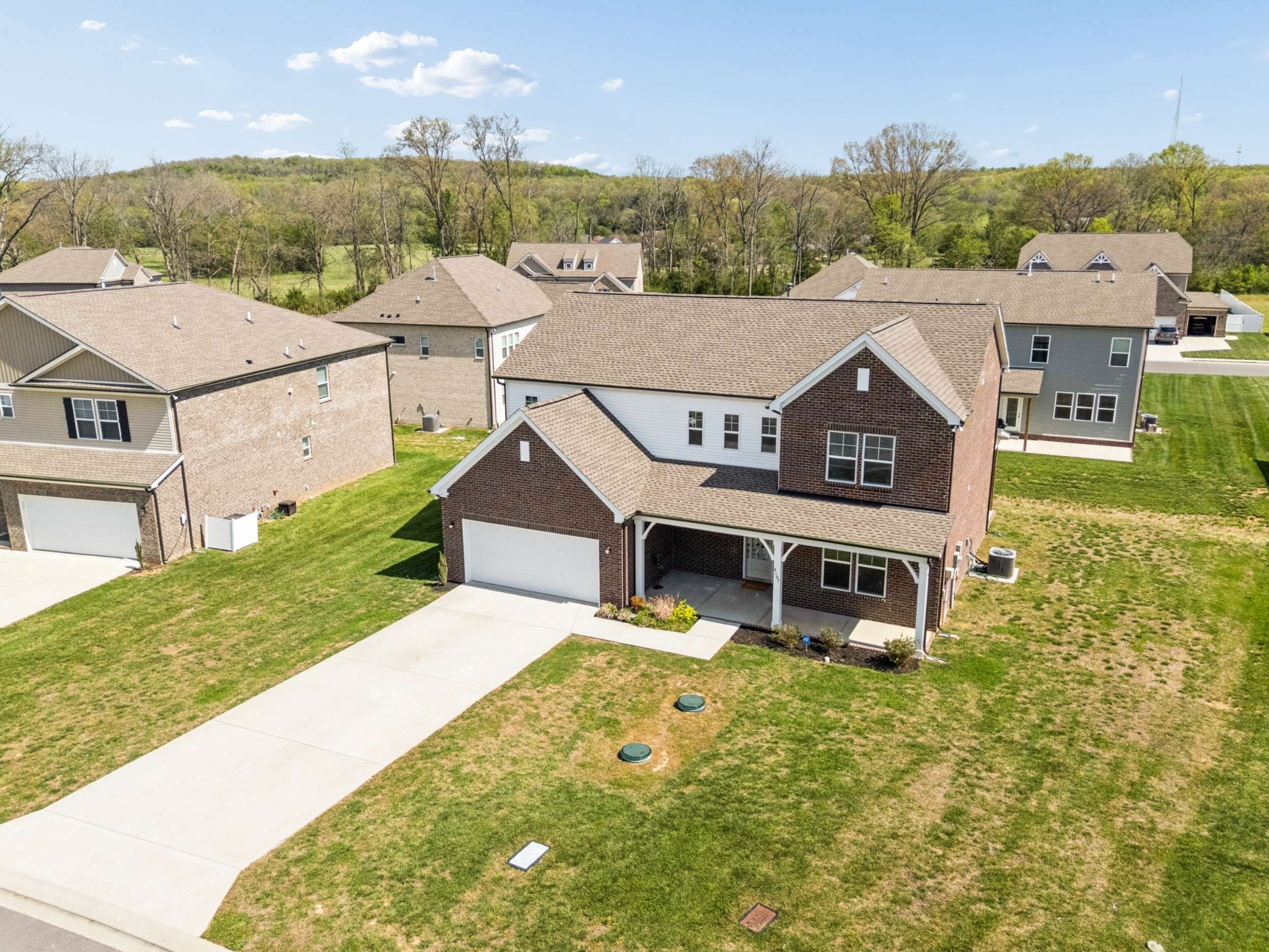 4107 Dwight Way Murfreesboro, TN 37128 - Photo 39 of 41 an aerial view of a house with a big yard