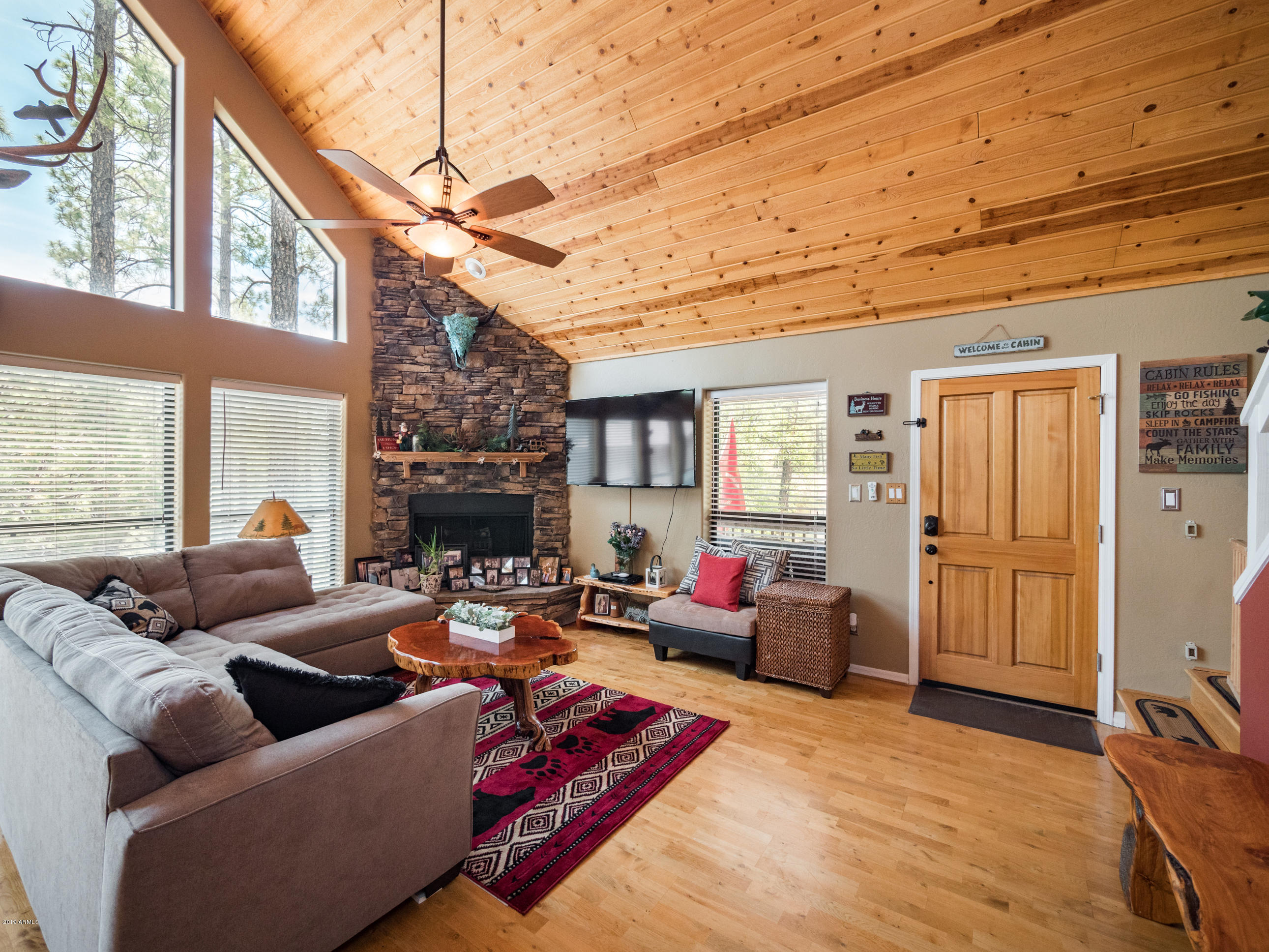 3743 Whispering Pines Road Pine, AZ 85544 - Photo 10 of 29 Gas Fireplace Family room