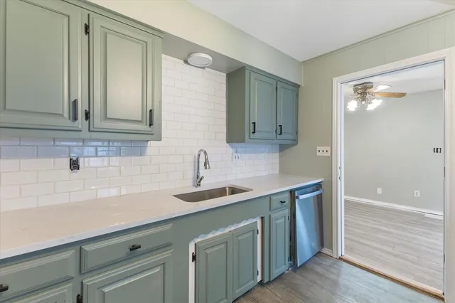 a sink with a mirror