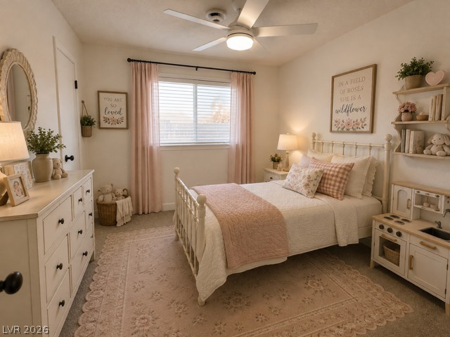 4048 Maple Hill Road Las Vegas, NV 89115 - Photo 12 of 40 Virtually Staged. 3rd bedroom with new ceiling fan, window blinds, and carpet.