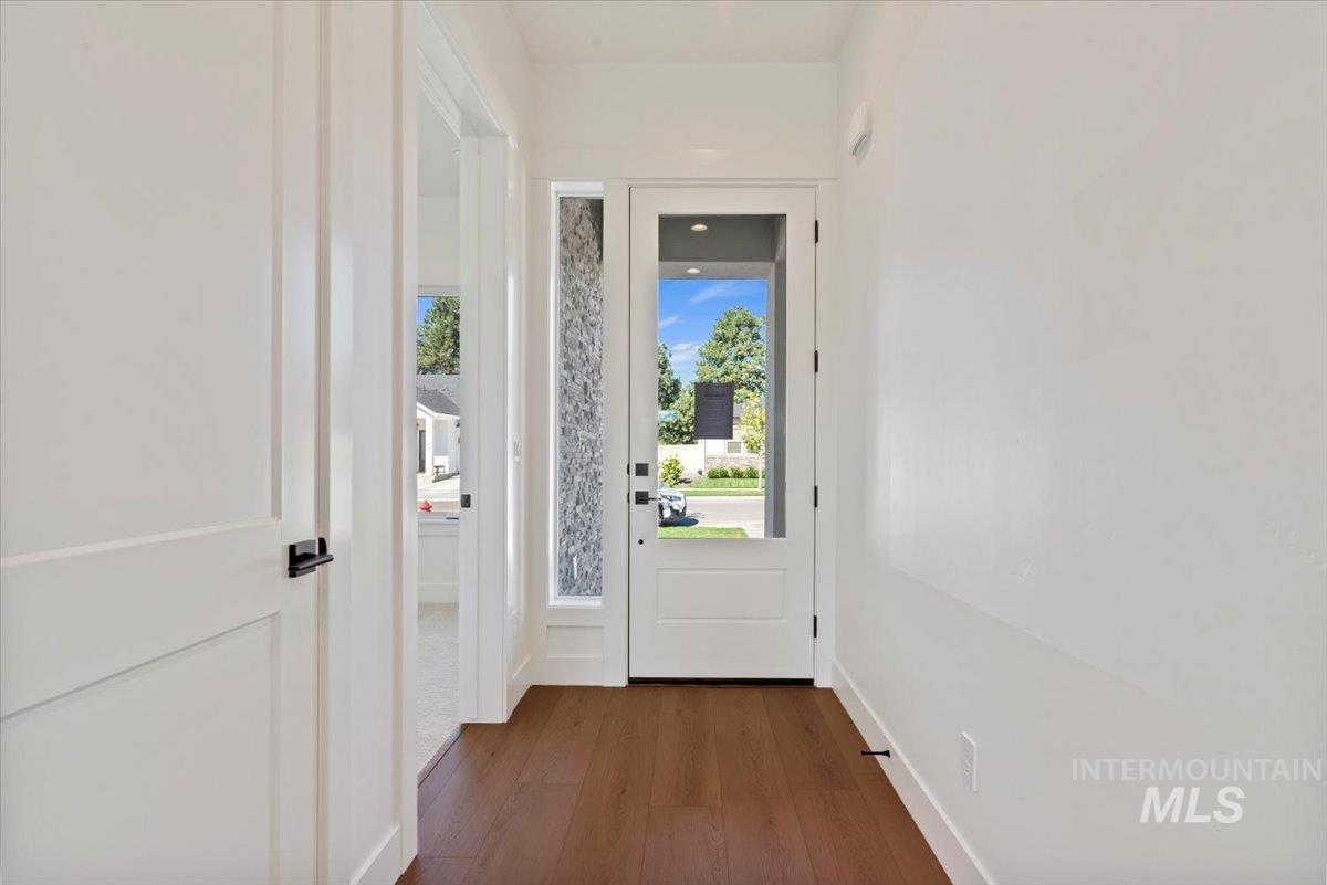 677 North Morning Glory Way Eagle, ID 83616 - Photo 4 of 29 Entryway with hardwood / wood-style flooring and baseboards