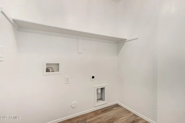 a view of small space with wooden floor