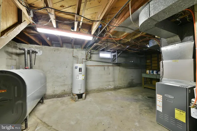 a view of a water heater room