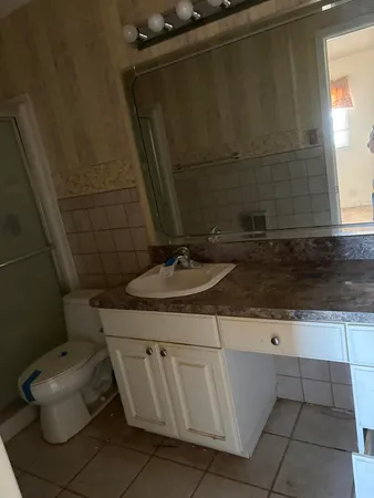 a bathroom with a sink and a toilet