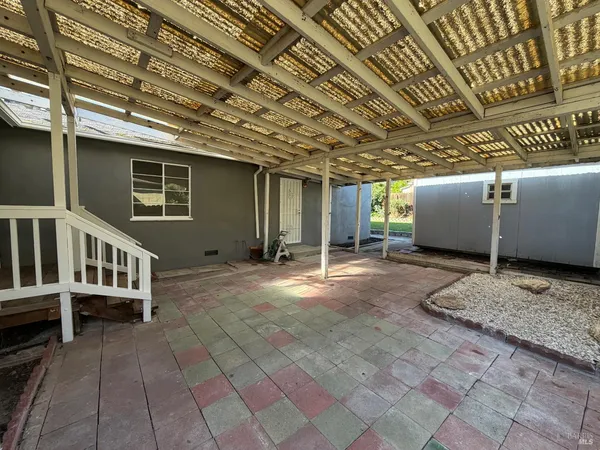 a view of a house with a porch