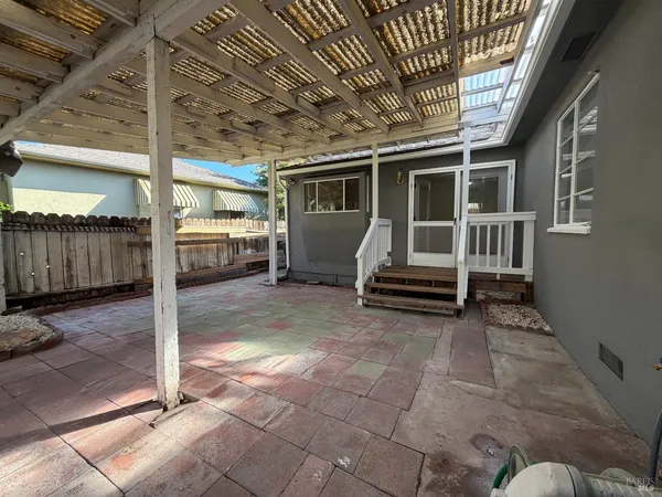 a view of a porch