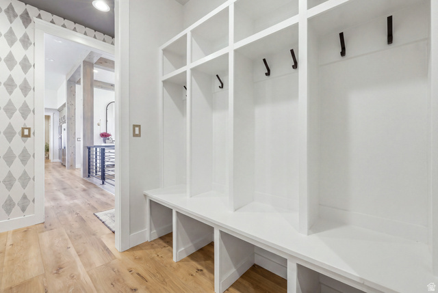 4331 West 475 South West Point, UT 84015 - Photo 20 of 46 Built-in white cubbies with integrated bench seating and storage