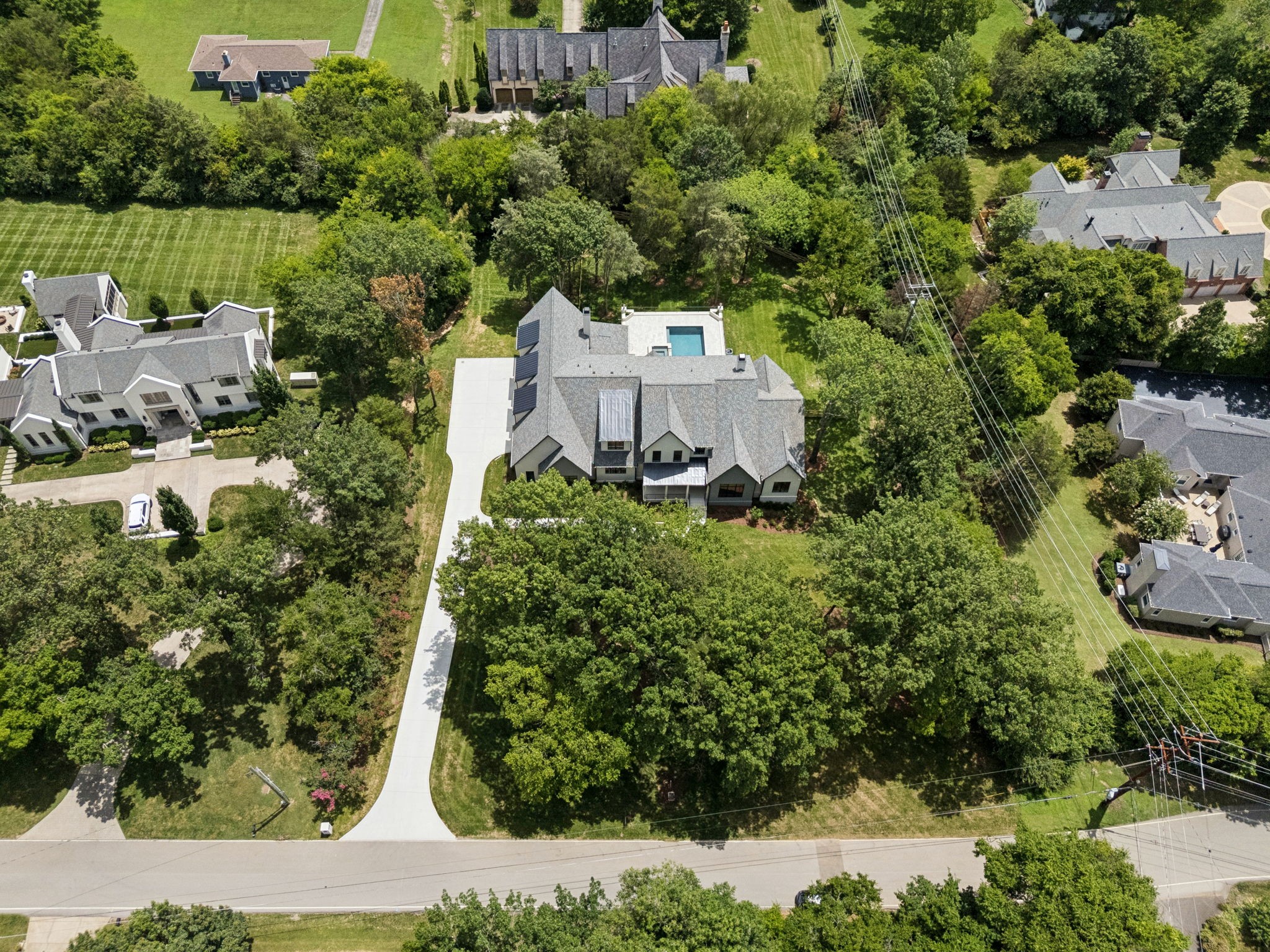 4530 Everett Drive Nashville, TN 37215 - Photo 87 of 89 an aerial view of a house with a yard and lake view
