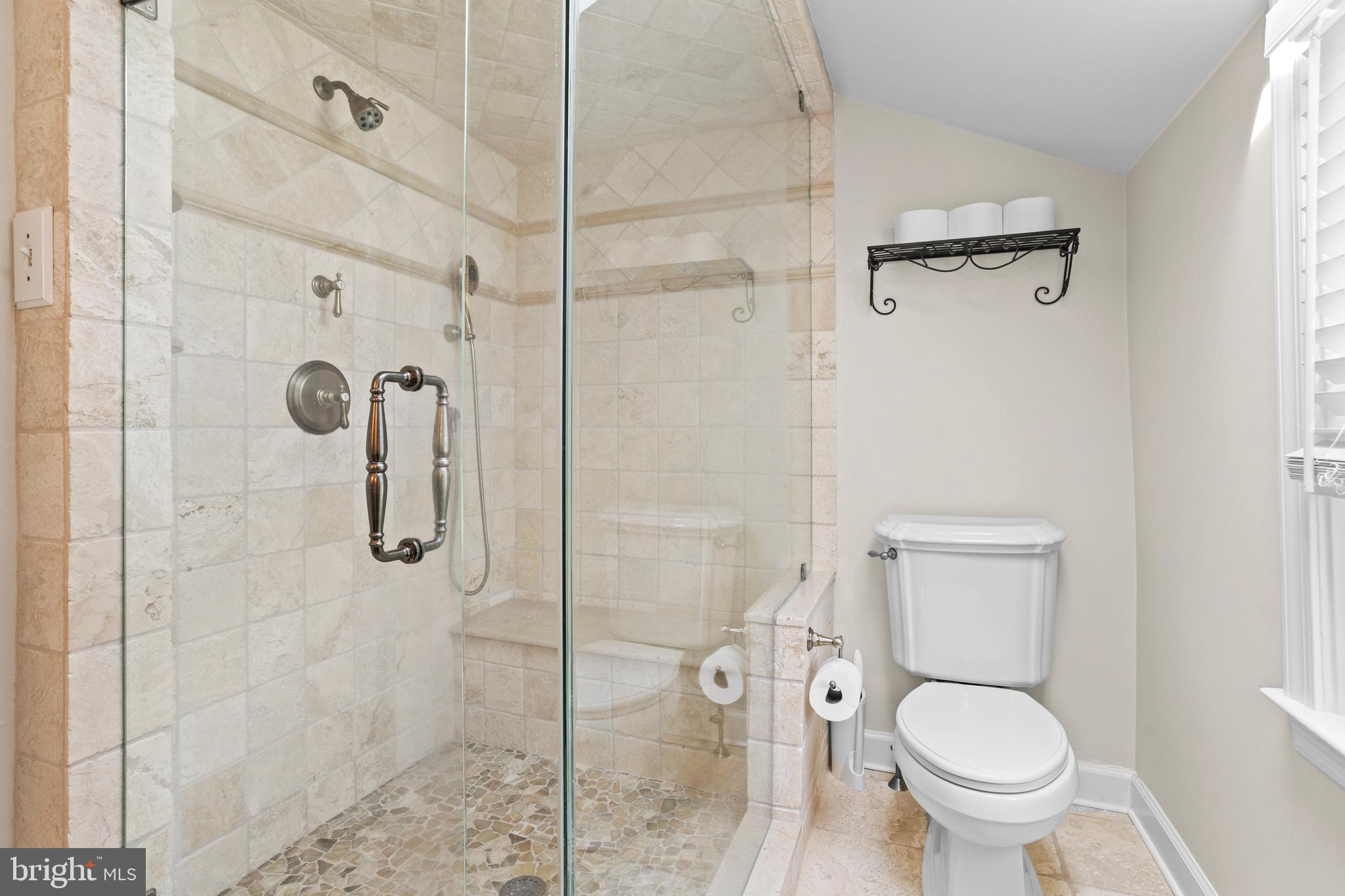 46 Plymouth Road Springfield, PA 19064 - Photo 21 of 30 a bathroom with a toilet and a shower