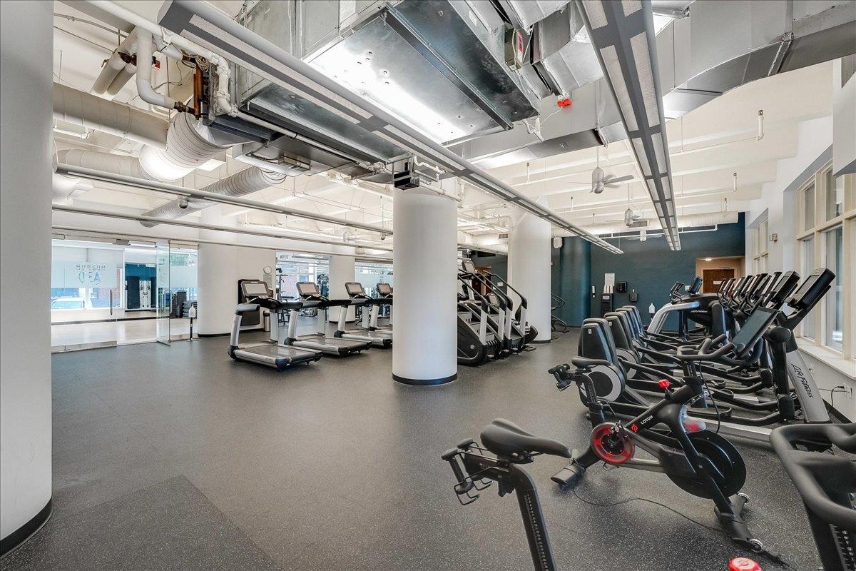 1500 Washington Street, Unit 8K Hoboken, NJ 07030 - Photo 32 of 43 a view of a room with gym equipment