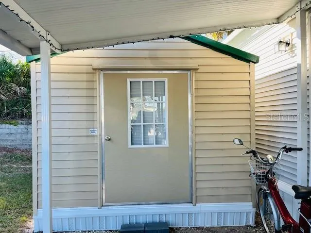 a storage room with washer and dryer