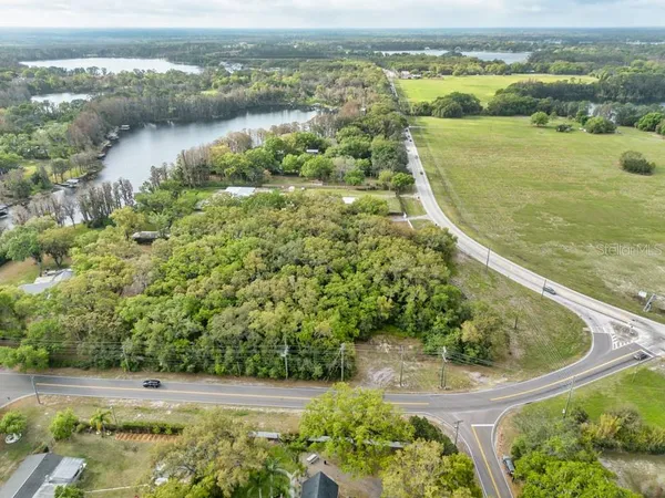 a view of a lake with a mountain