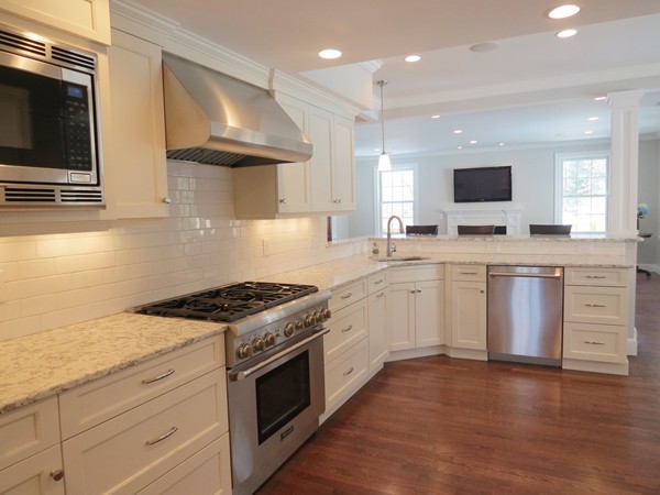 8 Windemere Road Wellesley, MA 02481 - Photo 7 of 20 a kitchen with granite countertop a sink stainless steel appliances and cabinets
