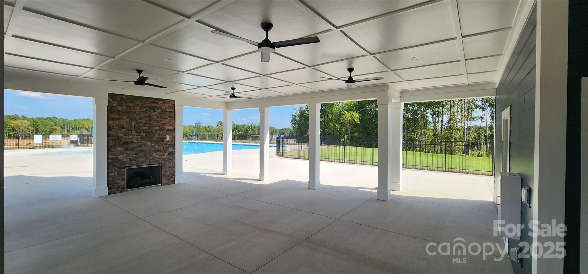 734 Sirius Lane York, SC 29745 - Photo 16 of 23 a view of an empty room with a fireplace and a window