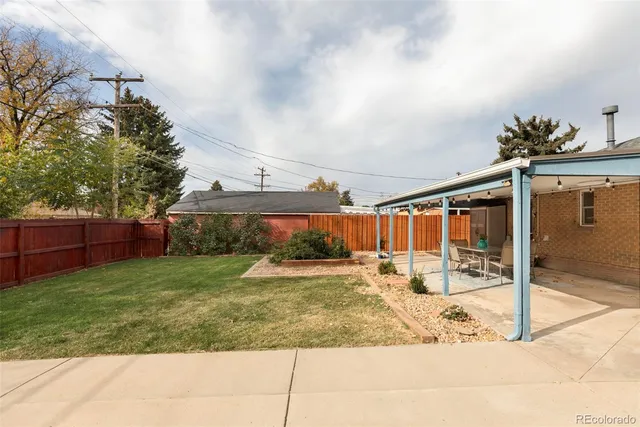 a view of a house with a patio