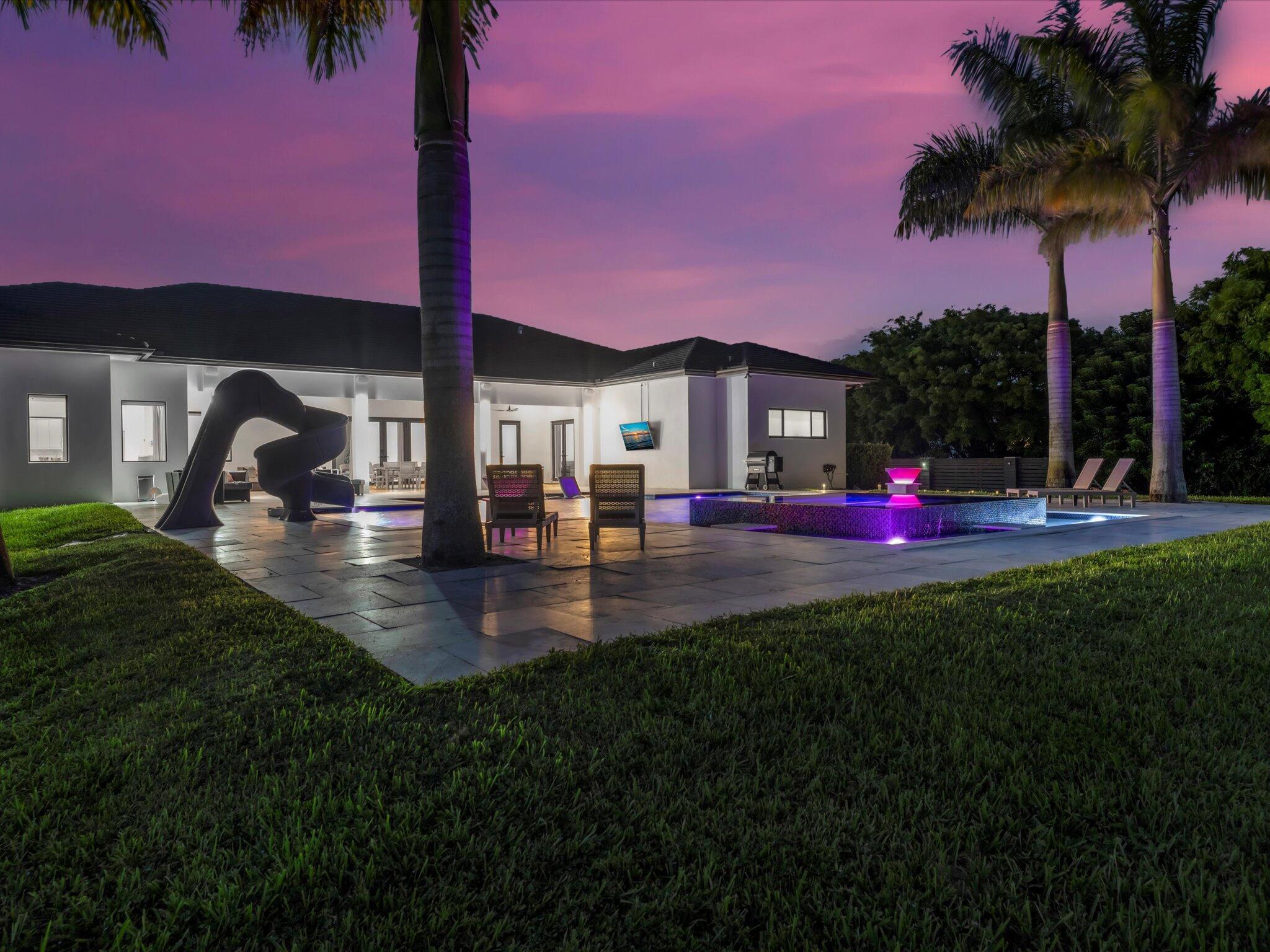 6122 Southwest 173rd Way Southwest Ranches, FL 33331 - Photo 116 of 137 Nighttime Pool