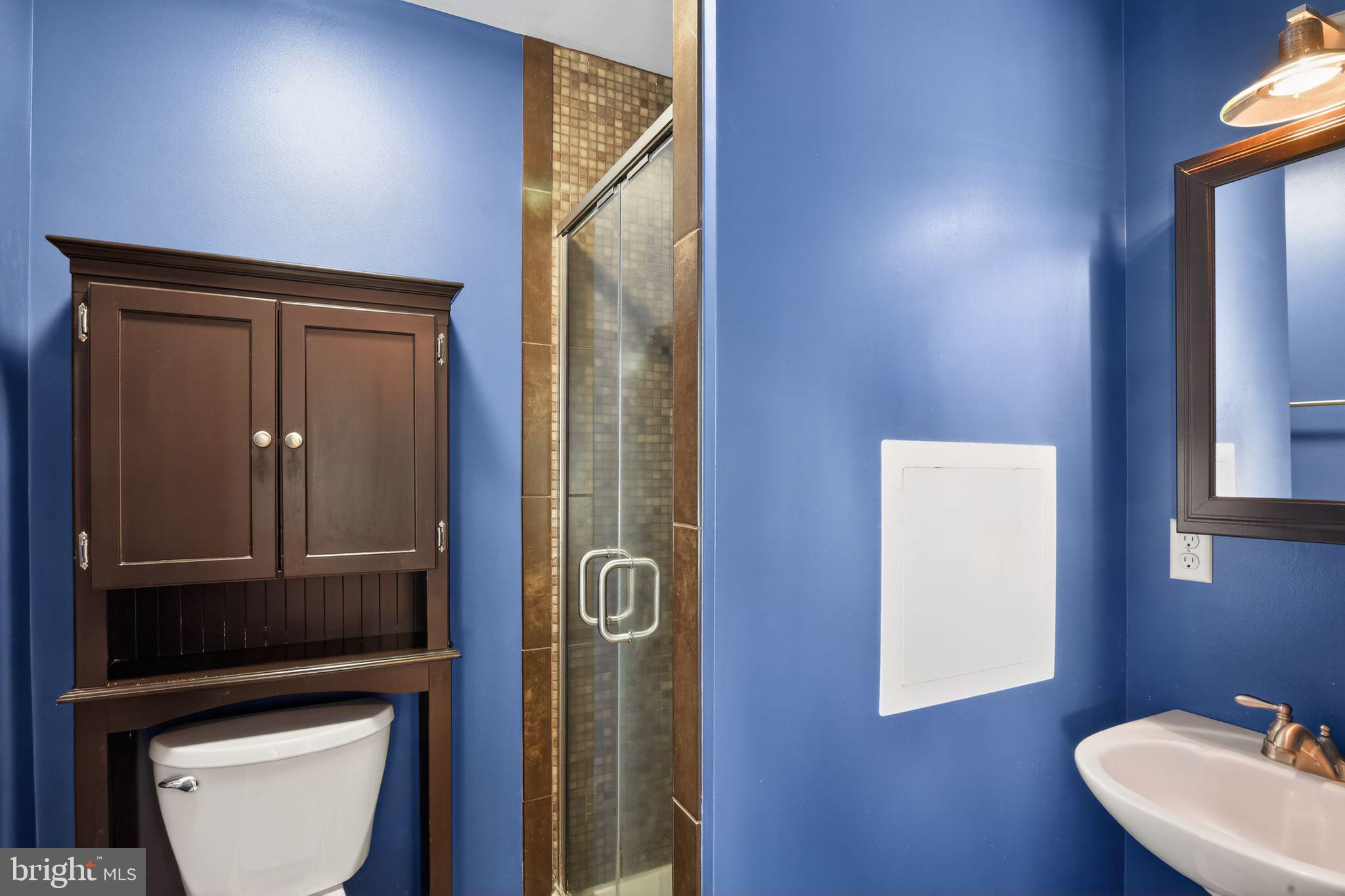 6857 Fire Tower Road Hebron, MD 21830 - Photo 27 of 30 a bathroom with a toilet a sink and mirror