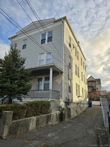 a front view of a building