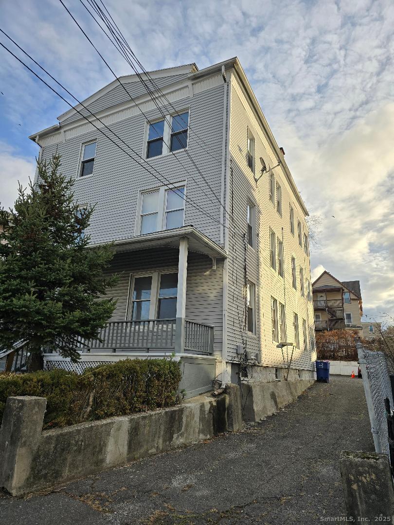 a front view of a building