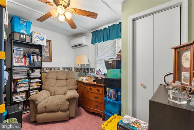 a view of hallway with closet