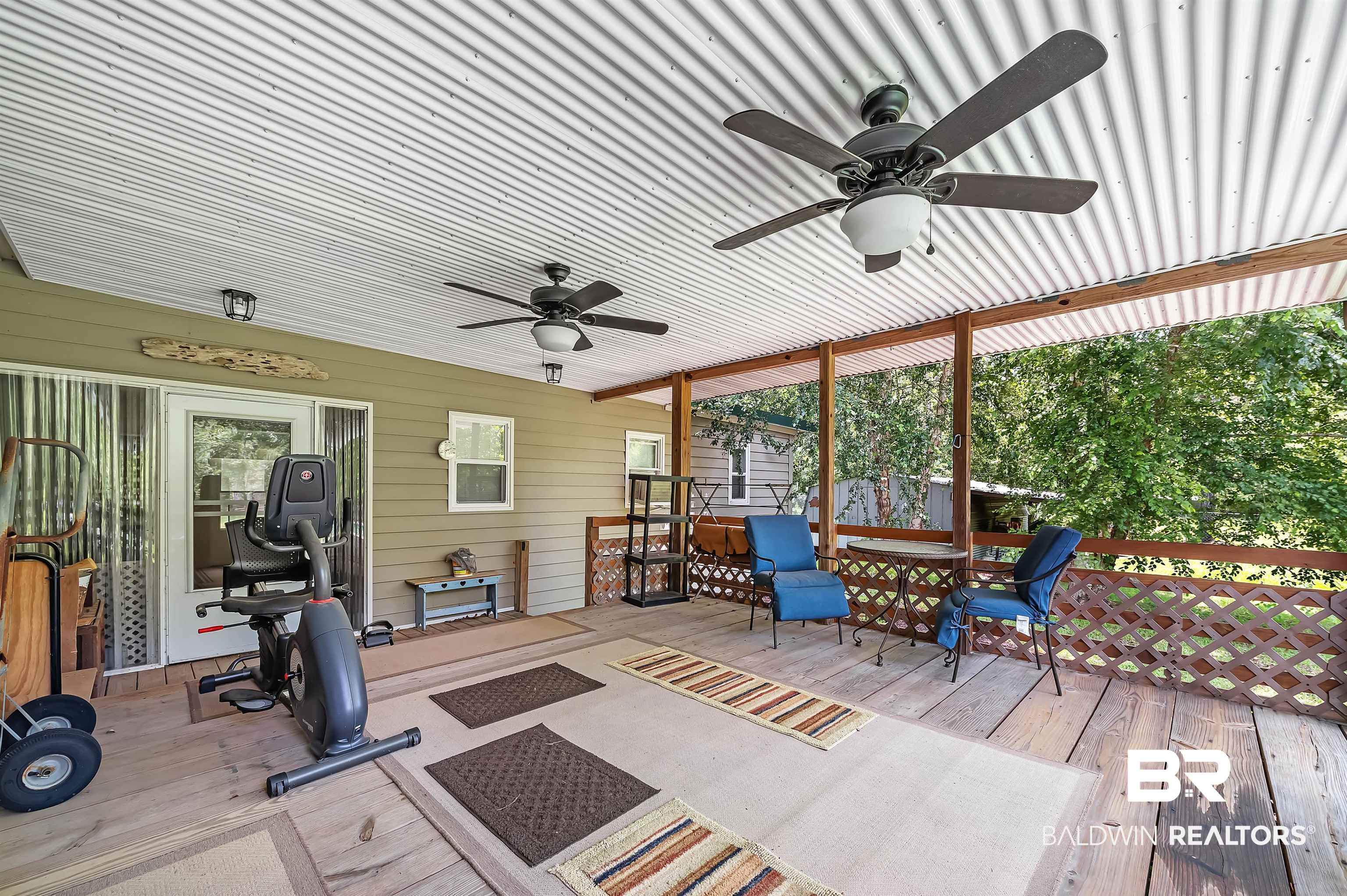 10970 Stucki Road Elberta, AL 36530 - Photo 10 of 56 Wooden deck with ceiling fan
