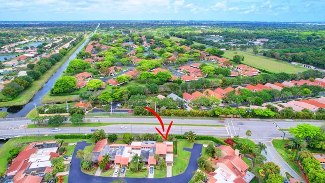 a view of a backyard with a trees