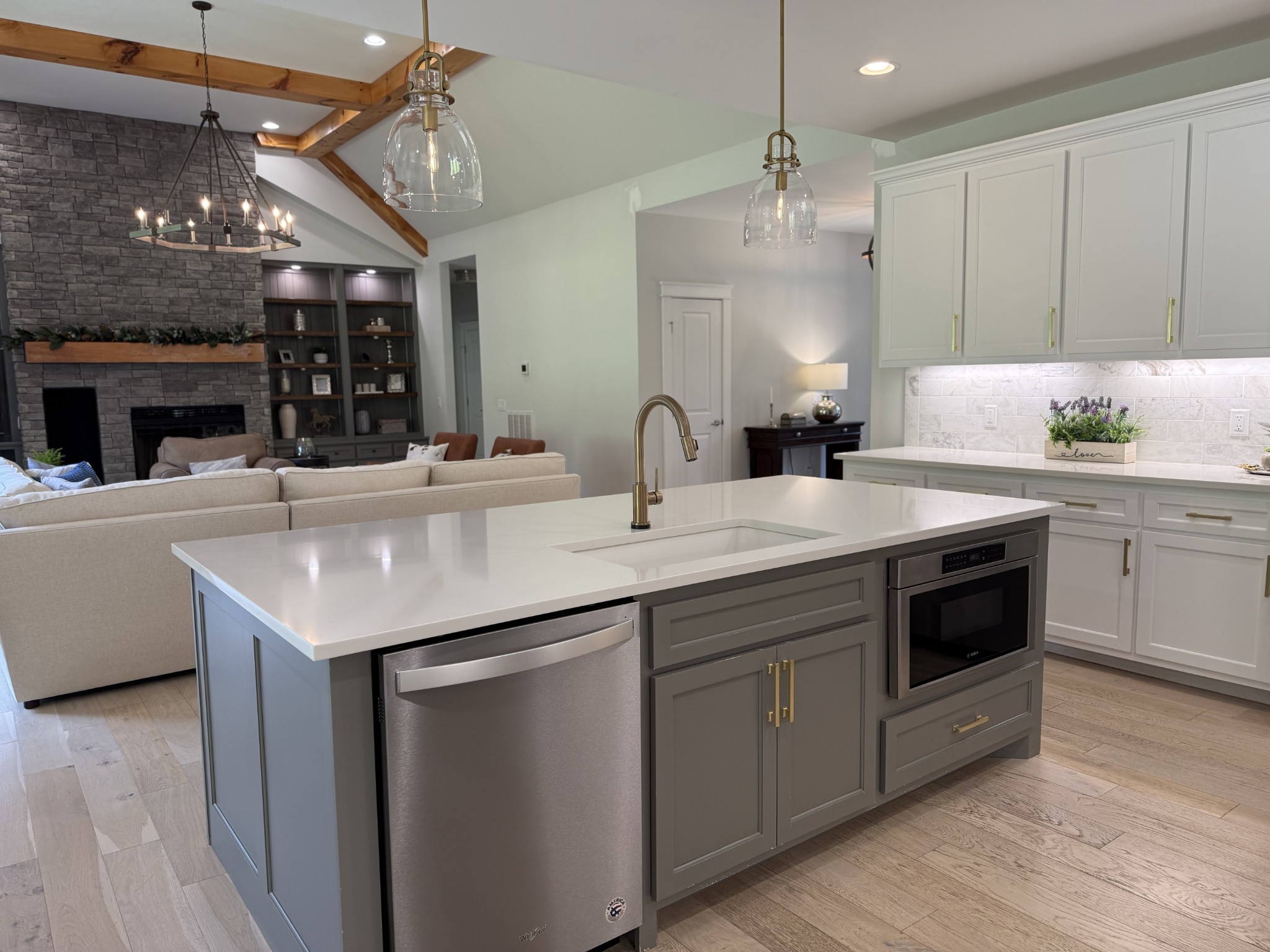 2145 Honey Prong Road Hartsville, TN 37074 - Photo 17 of 99 a kitchen with a sink and a refrigerator
