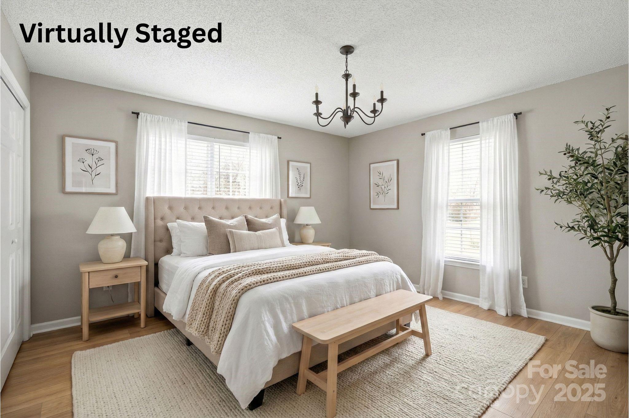 1335 Huckleberry Road Lincolnton, NC 28092 - Photo 14 of 24 a spacious bedroom with a bed and a window