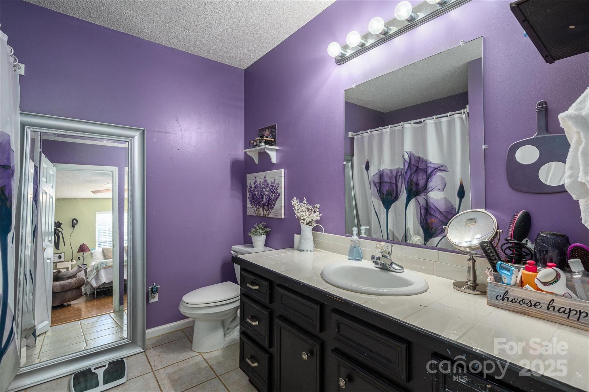 1335 Huckleberry Road Lincolnton, NC 28092 - Photo 15 of 24 a bathroom with a granite countertop sink a toilet a mirror and vanity