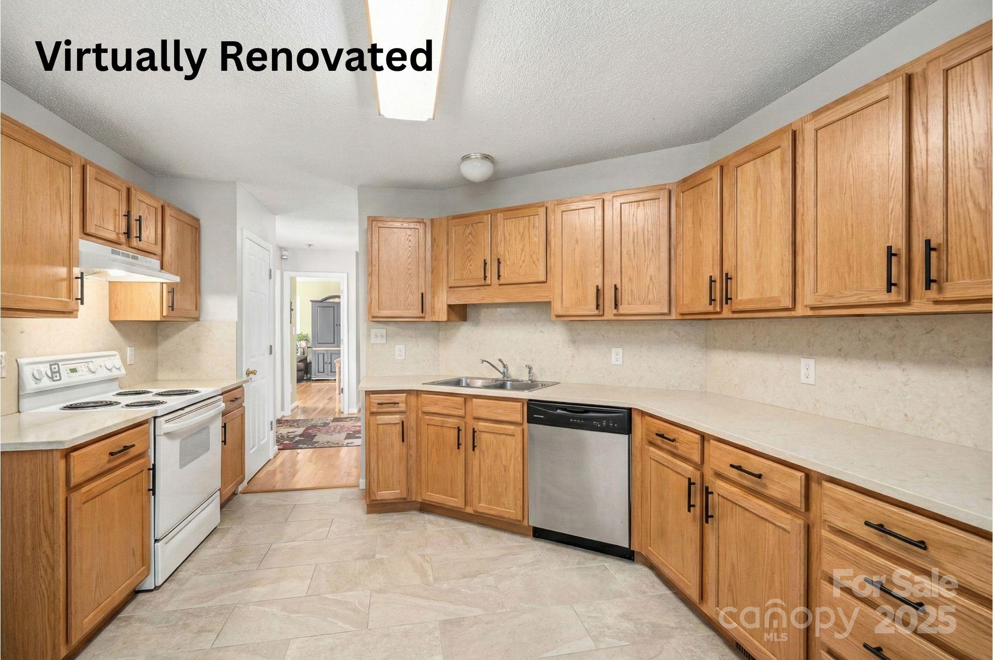 1335 Huckleberry Road Lincolnton, NC 28092 - Photo 6 of 24 a kitchen with stainless steel appliances granite countertop a stove a sink and a refrigerator