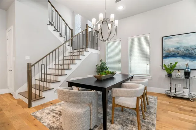 a view of hall way with furniture