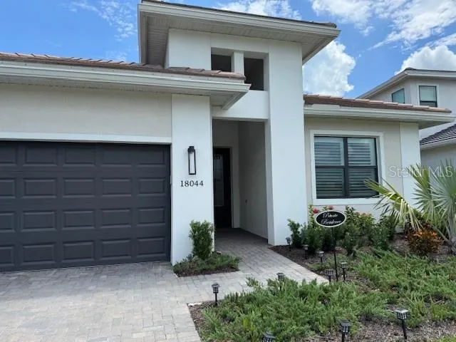 a front view of a house