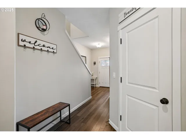 a view of an entryway with stairs