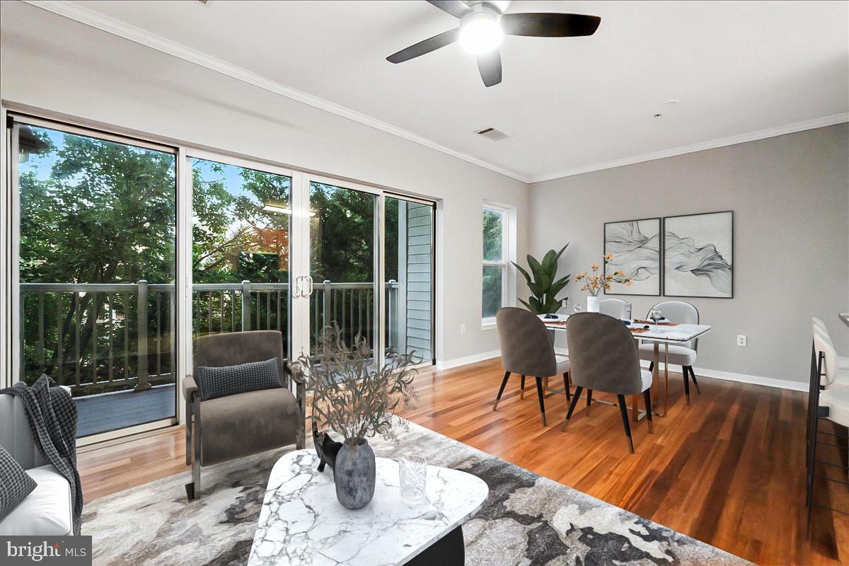 8045 Newell Street, Unit 301 Silver Spring, MD 20910 - Photo 5 of 19 a living room with furniture and a large window