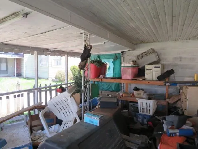 a outdoor space with patio furniture