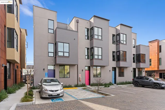 a view of a building with a street