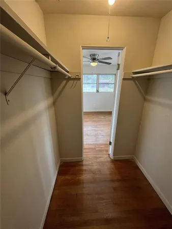 a view of a walk in closet