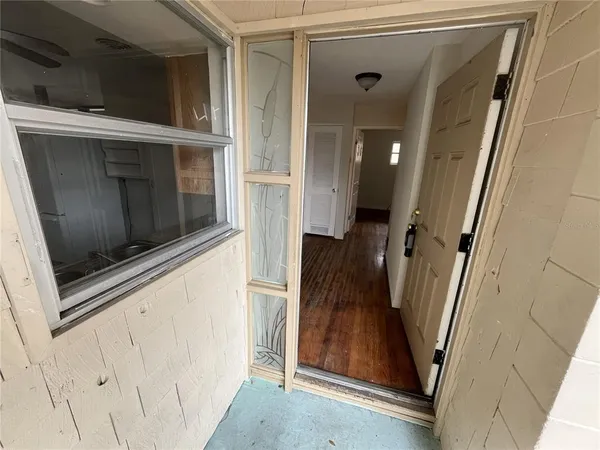 a view of an entryway door