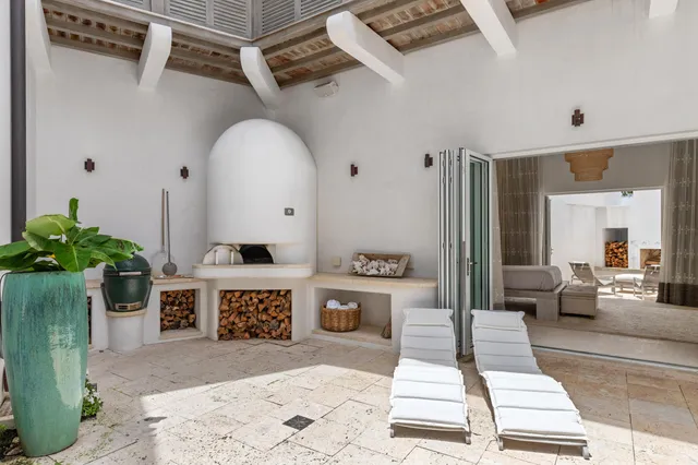 a bathroom with a bathtub and a sink