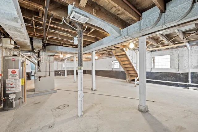 a view of a room with racks