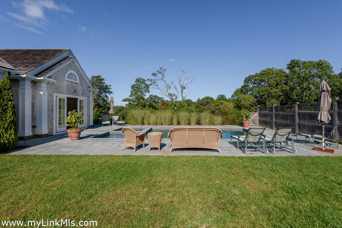 27 Pierce Lane Edgartown, MA 02539 - Photo 4 of 49 Back yard with pool and pool house